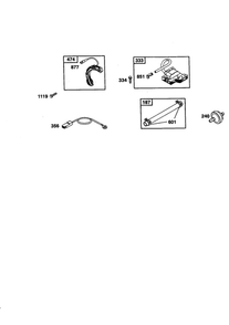 Armature Diagram and Parts List for 198700  Briggs and Stratton Engine
